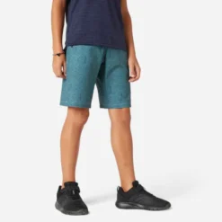 Short Garçon Synthétique Respirant - W500 Noir -Sportmania 8668939