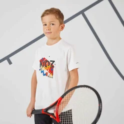 Artengo T-shirt Tennis Garcon - TTS 100 Blanc -Sportmania 8669658