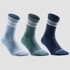 CHAUSSETTES DE TENNIS HAUTES ARTENGO RS 500 BLANC RETRO LOT DE 3 -Sportmania 8670446
