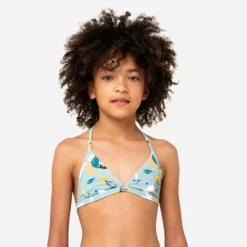 HAUT DE MAILLOT DE BAIN FILLE TRIANGLE TEA 100 JAUNE -Sportmania 8677640