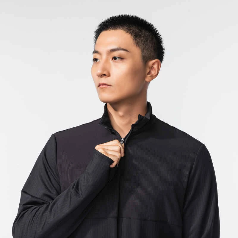 Kalenji T-shirt Running Manches Longues Chaud Homme - Warm 500 Khaki 10 Kalenji T-shirt Running Manches Longues Chaud Homme - Warm 500 Khaki – Image 10