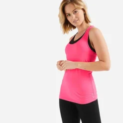 Débardeur Dos Nageur Col Rond Rose Fitness Cardio MY TOP -Sportmania 8678272