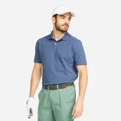Polo De Golf Manches Courtes Homme MW500 Noisette -Sportmania 8733618
