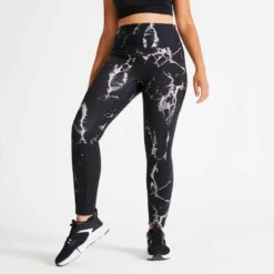Legging Taille Haute Gainant Fitness Cardio Femme Noir -Sportmania 8738325