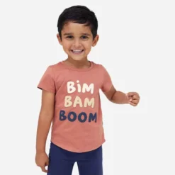 T-shirt Enfant Coton - Basique Beige Avec Motifs -Sportmania 8749649