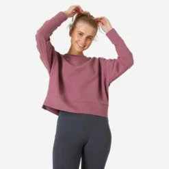 Sweat Loose Fitness Femme - 120 Beige Poudré -Sportmania 8756152