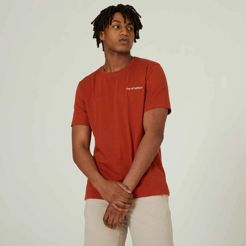 T-shirt Fitness Manches Courtes Droit Col Rond Coton Homme - 500 Gris 14 T-shirt Fitness Manches Courtes Droit Col Rond Coton Homme - 500 Gris – Image 14