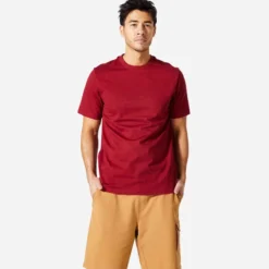 T-Shirt Fitness Homme - 500 Essentials Marron Noisette 16 T-Shirt Fitness Homme - 500 Essentials Marron Noisette -Sportmania 8773500