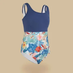 MAILLOT DE BAIN 1 PIECE FILLE 500 VIOLET -Sportmania 8789384