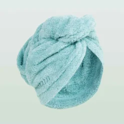 Serviette De Bain Microfibre Douce Pour Cheveux Bleu -Sportmania 8797431