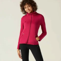 Sweat Zippé Col Haut Fitness Rose -Sportmania 962206
