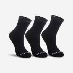 Artengo CHAUSSETTES DE SPORT HAUTES RS 100 BLANCHE LOT DE 3 -Sportmania 962376