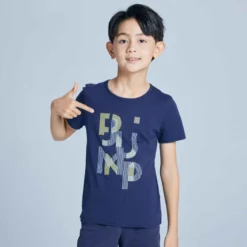T-shirt Enfant Coton - Basique Gris Foncé Avec Imprimé -Sportmania 963352