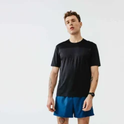 Kalenji T-shirt Running Respirant Et Ventilé Homme - Dry+ Breath Bleu Ardoise -Sportmania 964110