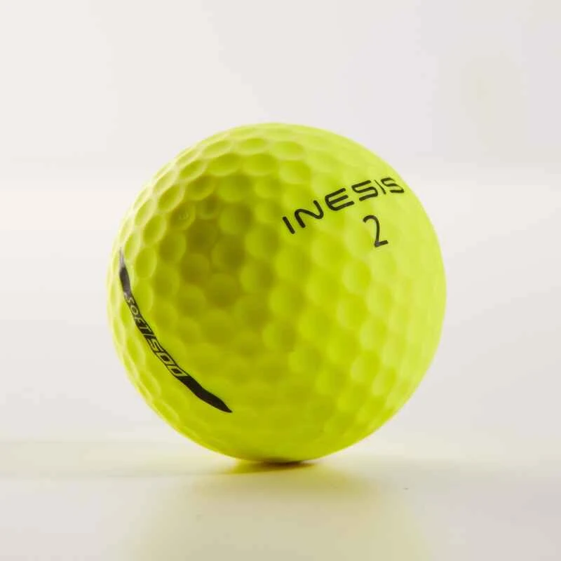 Balle De Golf SOFT 500 Matte X12 Jaune 4 Balle De Golf SOFT 500 Matte X12 Jaune – Image 4