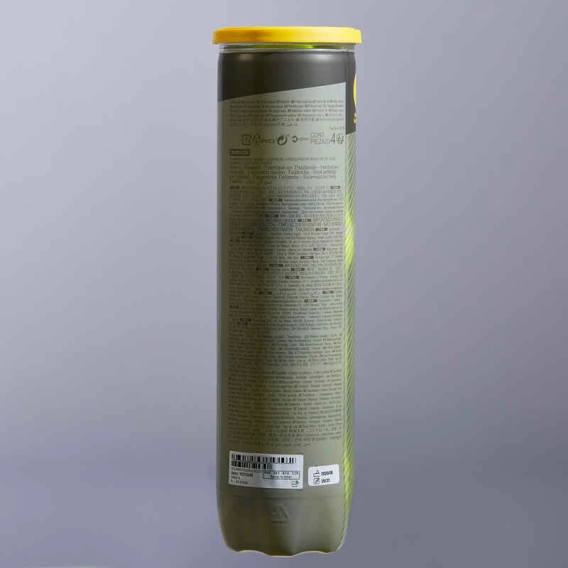 Artengo BALLES DE TENNIS TB530 *4 JAUNE 3 Artengo BALLES DE TENNIS TB530 *4 JAUNE – Image 3