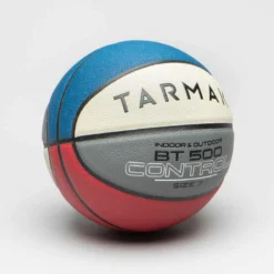 Ballon De Basketball Taille 7 - BT500 Bleu Blanc Rouge -Sportmania ballon de basket bt500 taille 7 marron fiba garcon et homme a partir de 13 ans 3