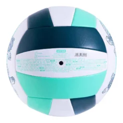 Ballon De Beach Volley 100 Classic Cousu Taille 5 Vert Tortue -Sportmania ballon de beach volley bvbs100 bleu et jaune 3