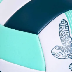 Ballon De Beach Volley 100 Classic Cousu Taille 5 Vert Tortue -Sportmania ballon de beach volley bvbs100 bleu et jaune 4
