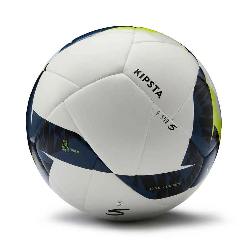 Kipsta Ballon De Football Hybride FIFA BASIC F550 Taille 5 Blanc Jaune 7 Kipsta Ballon De Football Hybride FIFA BASIC F550 Taille 5 Blanc Jaune – Image 7