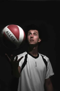 Ballon De Volley-ball V900 Blanc/rouge -Sportmania ballon de volley ball fivb v900 blancslashrouge 3