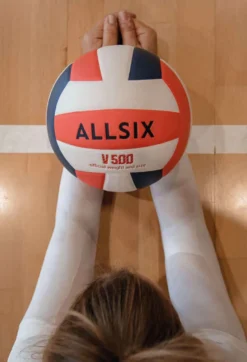 Ballon De Volley-ball V500 Blanc, Bleu Et Rouge -Sportmania ballon de volley ball v500 blanc bleu et rouge 3