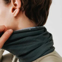 Kalenji BANDEAU MULTI- FONCTIONS KAKI CENDRE -Sportmania bandeau multi fonctions running noir imprime gris carboneslashnoir 2