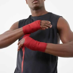 BANDES DE BOXE 4M ROUGES -Sportmania bandes de boxe 500 4m noires 4