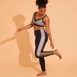 BAS DE MAILLOT DE BAIN LEGGING AQUAGYM-AQUABIKE FEMME NOIR IMPRIME KAKI -Sportmania bas de maillot de bain legging aquagym aquabike femme noir imprime kaki 6