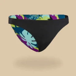 BAS DE MAILLOT DE BAIN REVERSIBLE FILLE 500 NOIR -Sportmania bas de maillot de bain reversible fille 500 noir 3