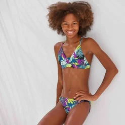 BAS DE MAILLOT DE BAIN REVERSIBLE FILLE 500 NOIR -Sportmania bas de maillot de bain reversible fille 500 noir 4