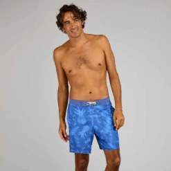 Boardshort Surf 100 Long Homme Eco SURFERGIRL Bleu -Sportmania boardshort surf 100 long homme eco surfergirl bleu 2