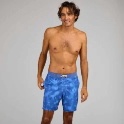 Boardshort Surf 100 Long Homme Eco SURFERGIRL Bleu -Sportmania boardshort surf 100 long homme eco surfergirl bleu 7