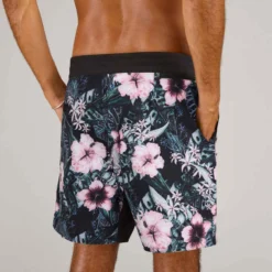 Boardshort Surf 500 17" HIBISCO CORAL -Sportmania boardshort surf 500 17quote homme good bleu 2