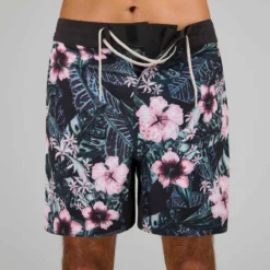 Boardshort Surf 500 17" HIBISCO CORAL -Sportmania boardshort surf 500 17quote homme good bleu 4