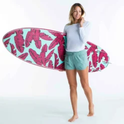 Boardshort Surf Femme TINI KAKI Avec Ceinture élastiquée Et Cordon De Serrage -Sportmania boardshort surf femme tini jiu avec ceinture elastiquee et cordon de serrage 8
