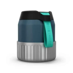 Quechua Boîte Alimentaire MH500 Isotherme Randonnée Inox 0,8L Bleu Avec Bol