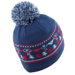 WEDZE BONNET DE SKI ENFANT - JACQUARD - BLEU MARINE -Sportmania bonnet de ski enfant jacquard bleu marine 4