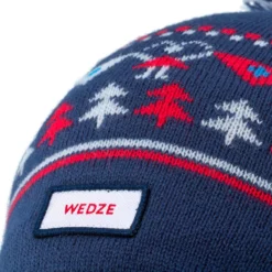 WEDZE BONNET DE SKI ENFANT - JACQUARD - BLEU MARINE -Sportmania bonnet de ski enfant jacquard bleu marine 5