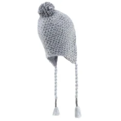 WEDZE BONNET DE SKI PÉRUVIEN ENFANT - TIMELESS - GRIS CLAIR -Sportmania bonnet de ski peruvien enfant timeless rose 4