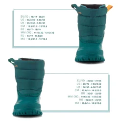 WEDZE Bottes De Neige Bébé, Après Ski Bébé WARM Turquoises -Sportmania bottes de neige bebe apres ski bebe warm turquoises 7