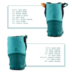 WEDZE Bottes De Neige Bébé, Après Ski Bébé WARM Turquoises -Sportmania bottes de neige bebe apres ski bebe warm turquoises 8