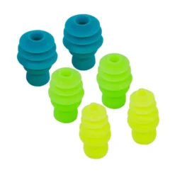 SET DE BOUCHON D'OREILLES DE NATATION - FORME SAPIN SILICONE - 3 TAILLES -Sportmania bouchons d oreilles natation forme sapin en silicone 3 tailles multicolores 3