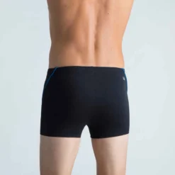 Boxer De Bain Natation Homme - Boxer 100 Plus - Noir Bleu -Sportmania boxer de bain natation homme boxer 100 plus noir bleu 2