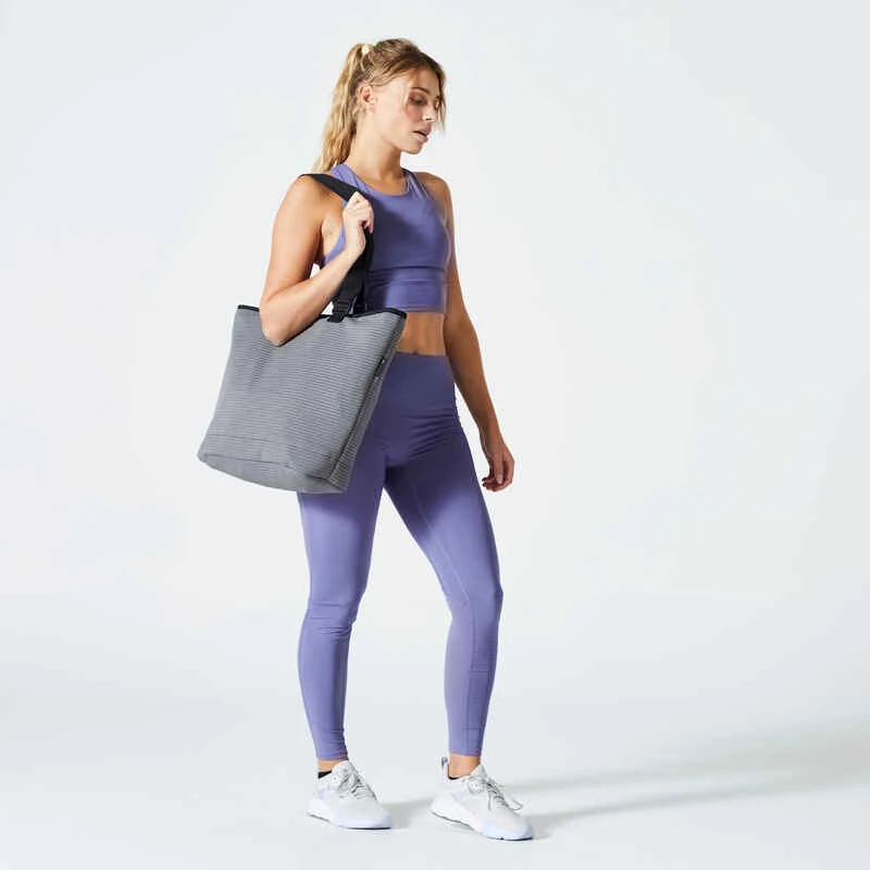 Cabas De Sport Réversible 25L Gris Et Ecru 3 Cabas De Sport Réversible 25L Gris Et Ecru – Image 3