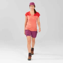 CASQUETTE COMPACT DE TREKKING - MT500 - VIOLET -Sportmania casquette de trekking montagne ventilee et ultra compacte trek 500 kaki 3