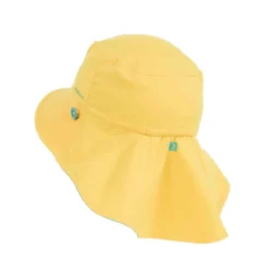 Chapeau Anti UV Bébé Réversible Jaune Et Bleu Imprimé SAVANE -Sportmania chapeau anti uv bebe reversible bleu et imprime palmiers 6