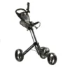 CHARIOT De GOLF 3 ROUES COMPACT NOIR