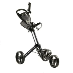CHARIOT De GOLF 3 ROUES COMPACT NOIR