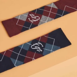 Chaussettes D'équitation 500 Adulte Motifs Graph Bourgogne/noir -Sportmania chaussettes d equitation 500 adulte motifs graph bourgogneslashnoir 3